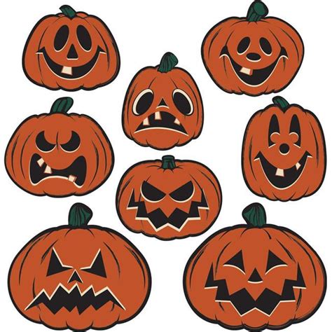 Beistle 441 6.5 to 9.5 in. Vintage Halloween Pumpkin Cutouts - Pack of 12 - Walmart.com ...