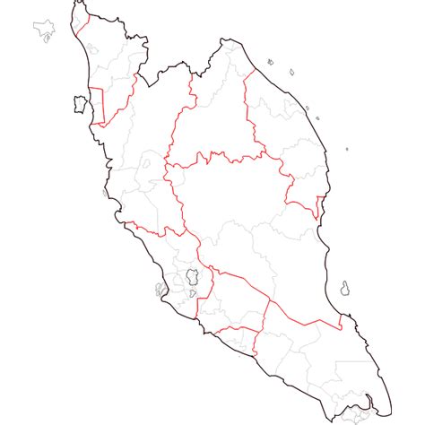 Map of Peninsular Malaysia | Free SVG