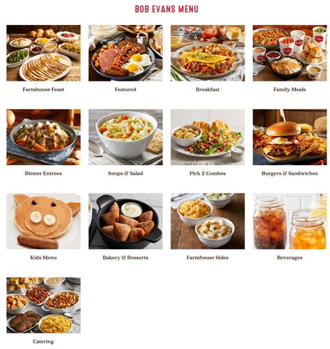 Bob Evans Menu and Specials