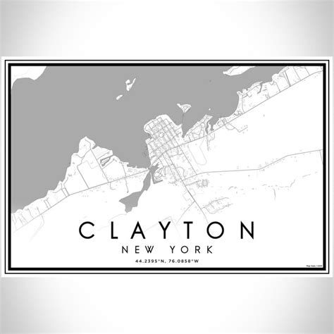 Clayton - New York Map Print in Classic — JACE Maps