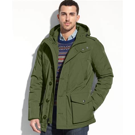 Lyst - Tommy Hilfiger Hooded Parka Coat in Green for Men