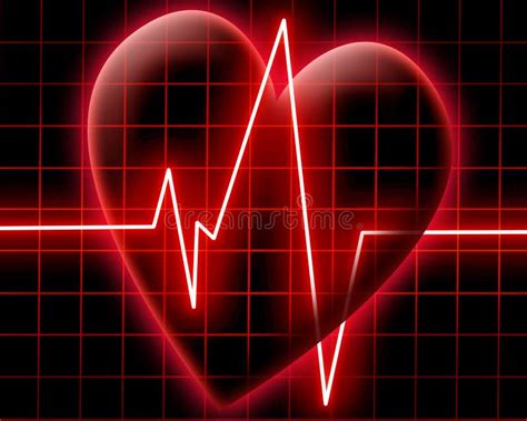 Heart beat on a monitor stock illustration. Illustration of pulse - 3093555