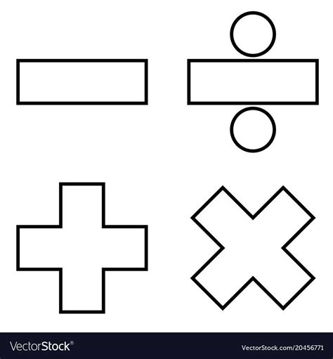 Math signs icon black color flat style simple vector image on VectorStock | Math signs, Clip art ...