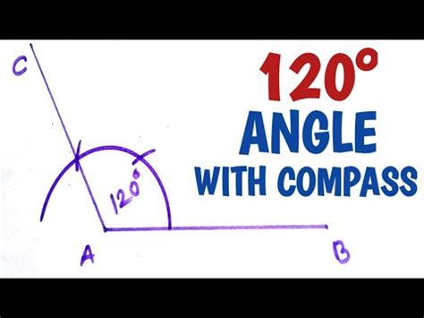 How to construct 120 degree angle with compass.... - YouTube