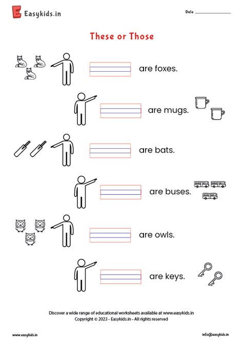 these or those worksheet - EasyKids.in