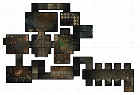 Re-imagination: Fort Greymoor Interiors [44x30] : r/battlemaps