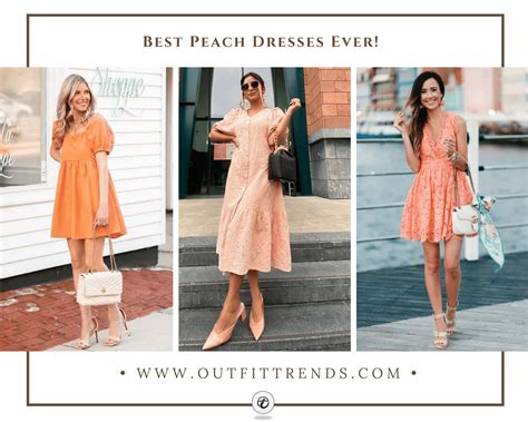 how to wear a peach dress