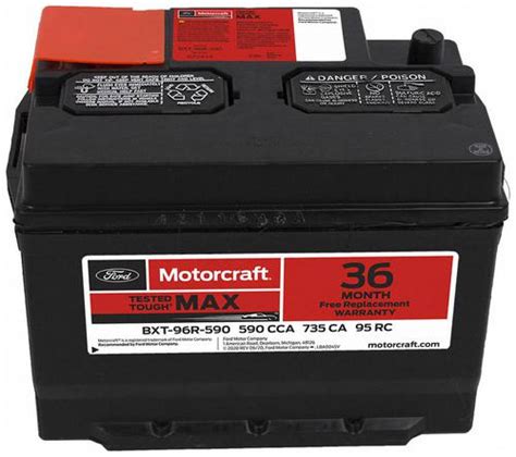 Motorcraft Battery Group Size 96R BXT96R590 | O'Reilly Auto Parts