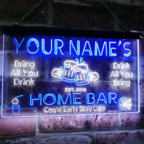 Personalized Your Name Custom Home Bar Neon Signs Beer | Etsy | Custom home bars, Neon signs ...