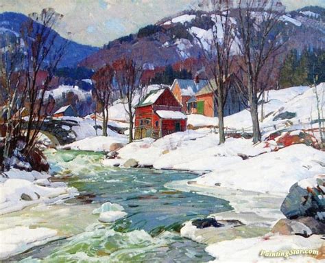 Vermont Winter Landscape Artwork By Aldro Thompson Hibbard Oil Painting ...