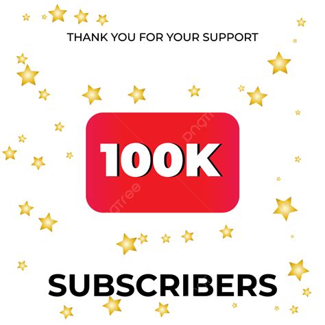 100k Subscribers Celebration Background Design Black With Gold Star, 100k Subscribers, Thank You ...