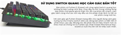 Bàn phím quang cơ Fuhlen Eraser (USB LED 7 màu)