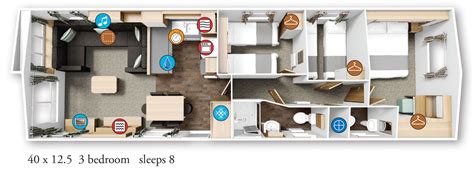 Willerby Granada 2016 40x12.5-3bed floor plan | Bedroom sleep, Floor plans, Granada