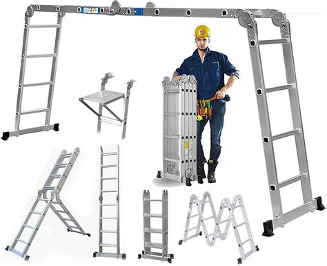 Multi Purpose Combination Ladder 4.7M 15.5FT Foldable Step Ladders ...