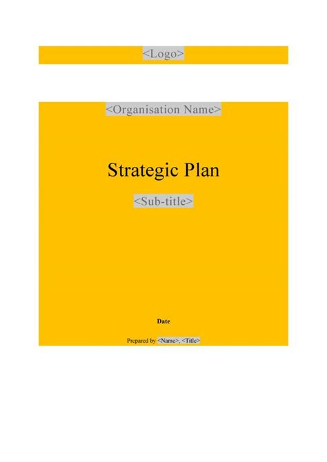 Strategic Plan Template Professional Word Templates - vrogue.co