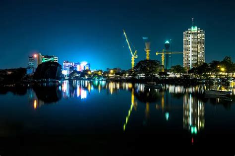 Colombo skyline at night — Stock Photo © surangastock #78028504