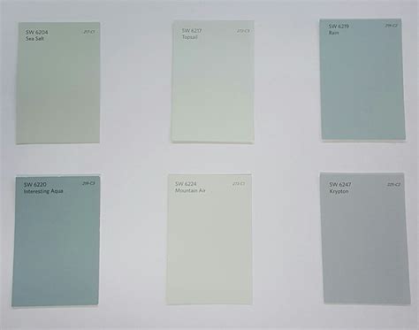 Gray/Blue/Green Paint Colors Sherwin Williams | Light green house, Light green paint, Sherwin ...