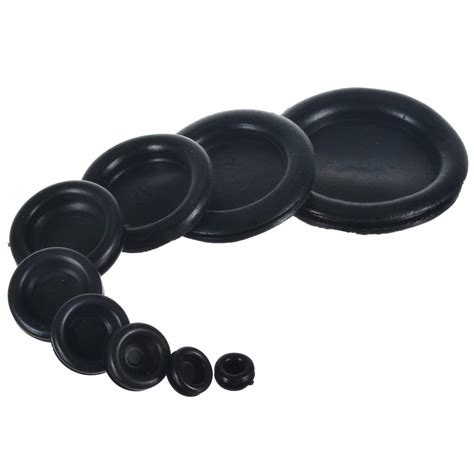 Ochoos 130pcs/kit Cable Blanking Grommet Rubber Closed Grommets Assortment Box 6mm-50mm Diameter ...