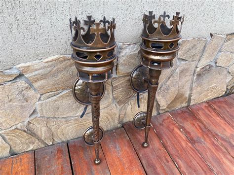 Medieval Torch, Wall Sconce, Light Fixture, Sconce Torch, Torch Sconce, Torch, Fire Torch ...