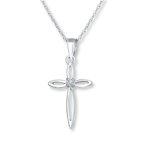 Jared - Cross Necklace Diamond Accent 14K White Gold | Cross jewelry, Cross necklace, Gold cross ...