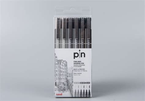 Uni pin Fineliner Drawing Pen 三菱繪圖三色幼線筆(建築師專用6枝) #200EK6P - Yan Ngai ...