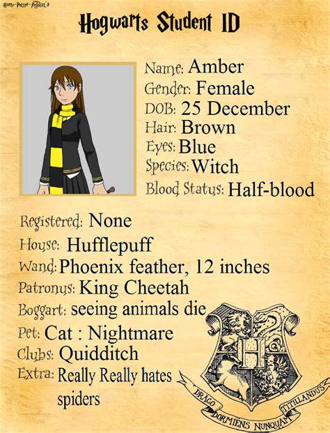 my hogwarts student ID by Amber11eevee on DeviantArt