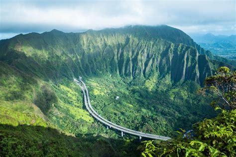 Stairway To Heaven in Oahu Island Hawaii Stock Photo - Image of scenic, hike: 80869924