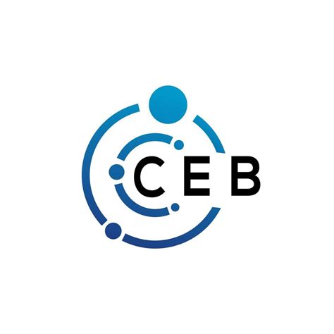 CEB letter logo design on white background. CEB creative initials letter logo concept. CEB ...