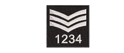 Police Sergeant Chevrons Personalised Patch With Your Number , Velcro ...