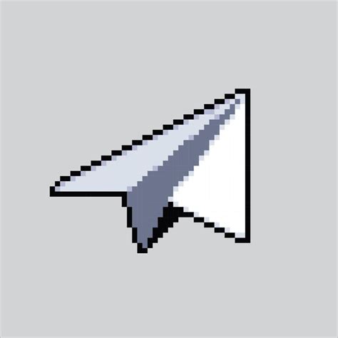 Pixel art illustration paper plane. Pixelated paper plane. paper plane ...