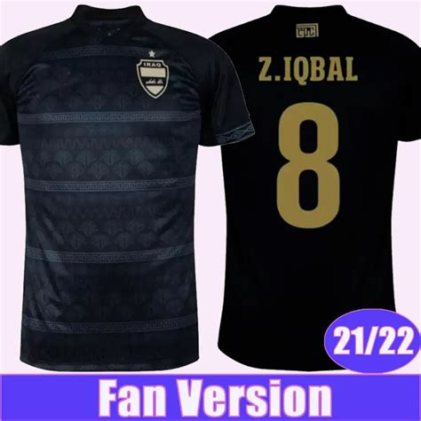 Iraq National Team Mens Us Soccer Shirt 2021/2022 Home Black Football Shirt With Short Sleeves ...