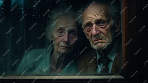 Premium AI Image | Portrait of sad old couple