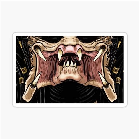 "Predator face" Sticker for Sale by Soulredeemer | Redbubble