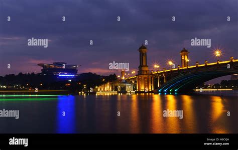 Putrajaya Bridge at night Stock Photo - Alamy