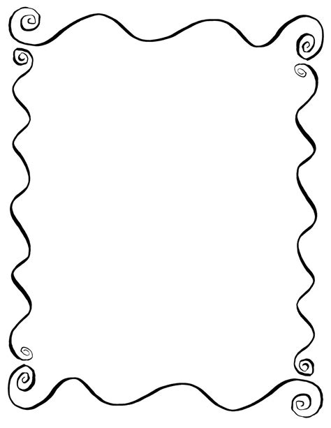 Digital Stamp Design: Hand Drawn Decorative Frame Digital Wavy Swirl ...