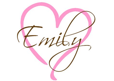 name with heart Emily