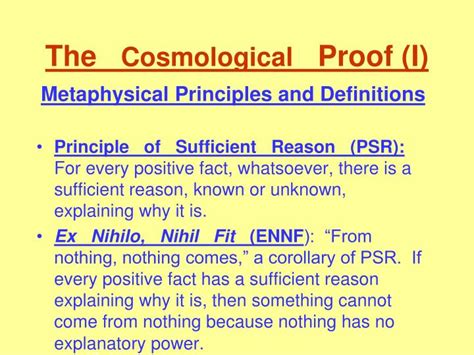 PPT - The Cosmological Proof (I) PowerPoint Presentation, free download - ID:4316720