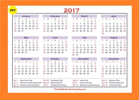 Free Printable calendar 2017 | Printable Calendar Templates