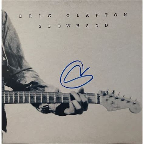 Signed Eric Clapton Slowhand Album Cover