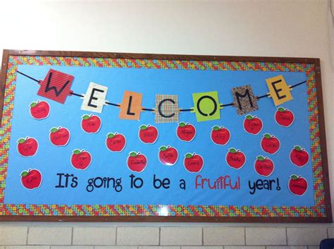 Beginning of school bulletin board. Fruit of the Spirit board Apple ...