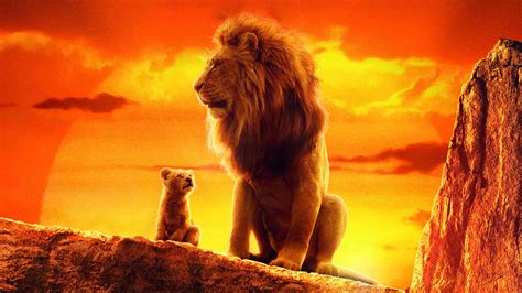 Download Lion King Sunset Simbaand Mufasa Wallpaper | Wallpapers.com