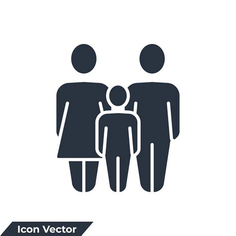 family icon logo vector illustration. Parents symbol template for ...