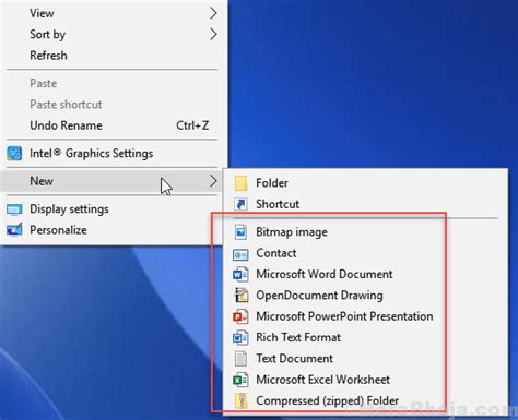 How to Edit Right Click New Menu in Windows 11/10