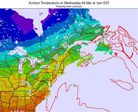 Vermont Surface Temperature on Thursday 16 Sep at 2am EDT