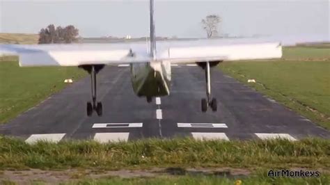 Take Off and Landing on extreme short Runway - BN-2 - YouTube