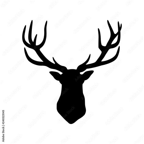 Reindeer Head Vector