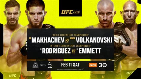 UFC 284 UK Time | Makhachev vs Volkanovski | BT Sport