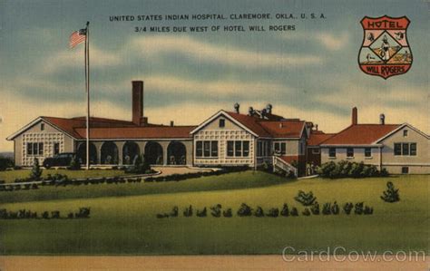 United States Indian Hospital Claremore, OK Postcard