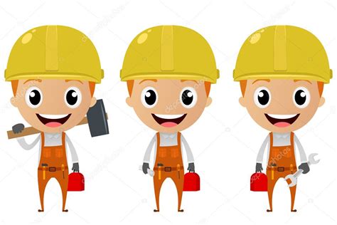 Construction worker cartoon character — Stock Vector © bejotrus #47335799