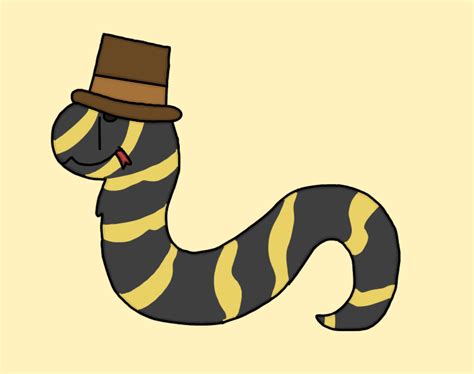 Drew a snake with top hat cus bored by Yell0wStone on DeviantArt